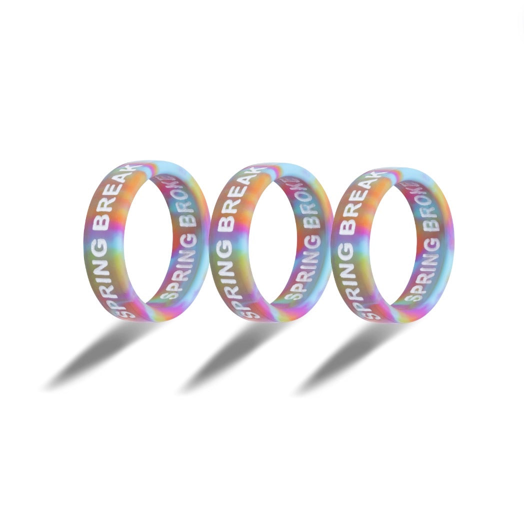 Flip Reversible spring break / spring broke ring 3 pk