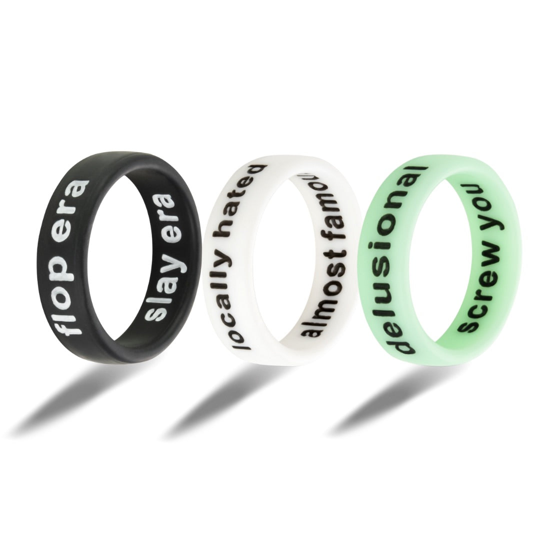 Flip It's all in your head 3 Pack Rings