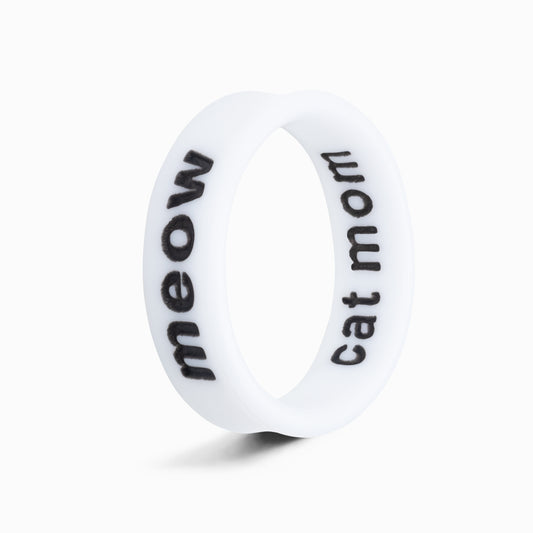 Flip Reversible cat mom / meow ring