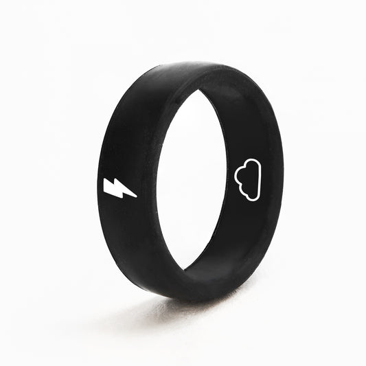 Flip Reversible lightning bolt / cloud ring
