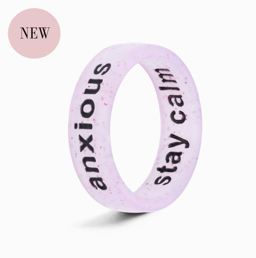 Flip Reversible anxious / stay calm ring