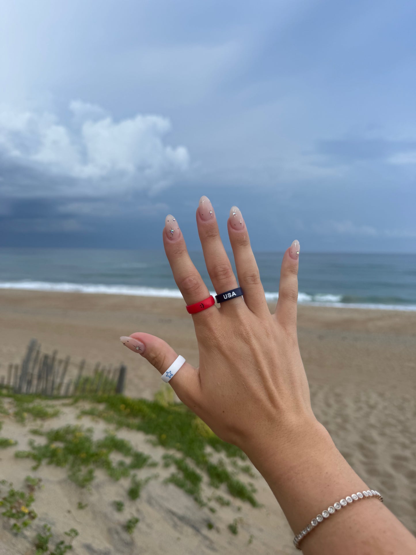 Flip Reversible Navy star / USA ring