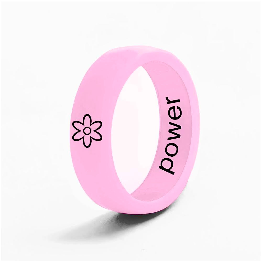 Reversible Flip Flower Power Pink Ring