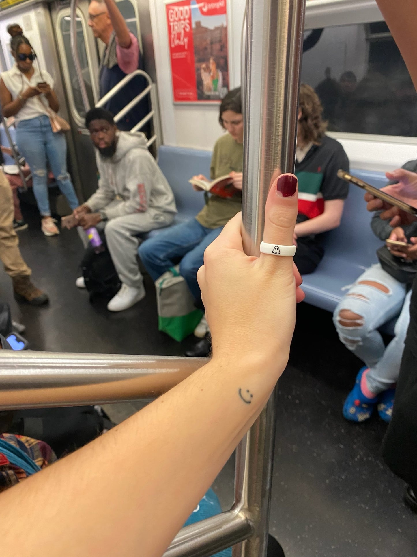 Flip Reversible Ghost / BOO ring