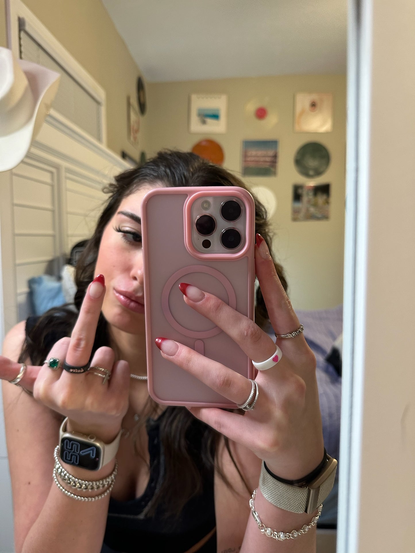 Flip Reversible lover / hater ring