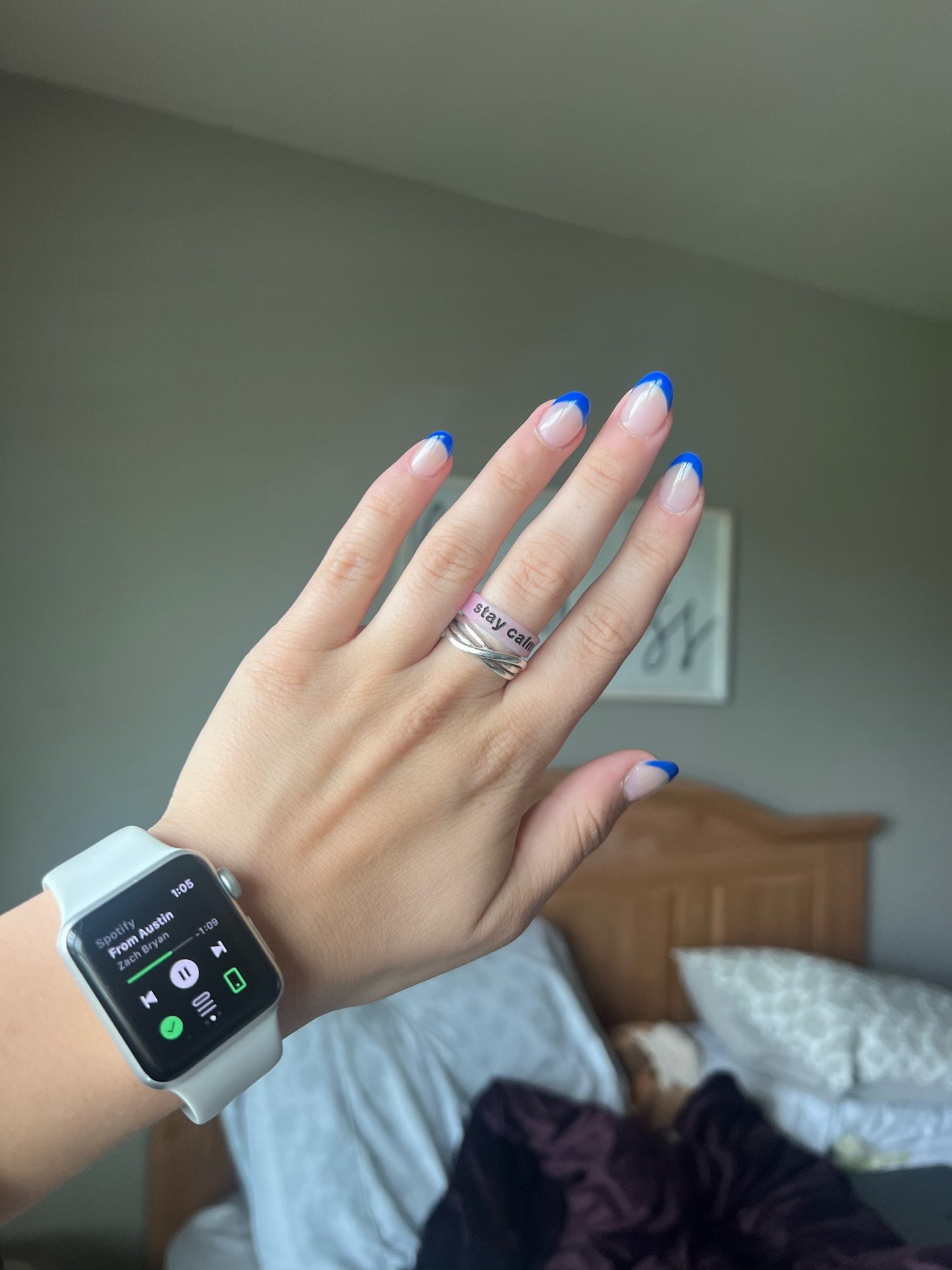 Flip Reversible anxious / stay calm ring