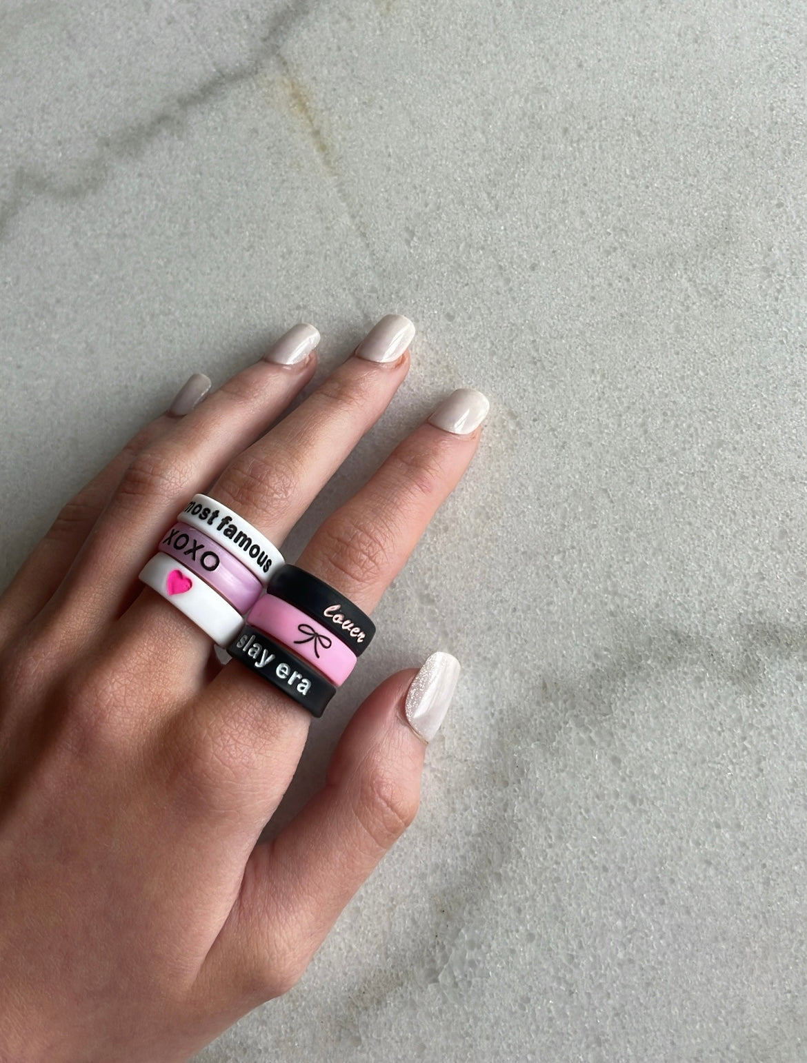 Flip Reversible bow / j'adore ring