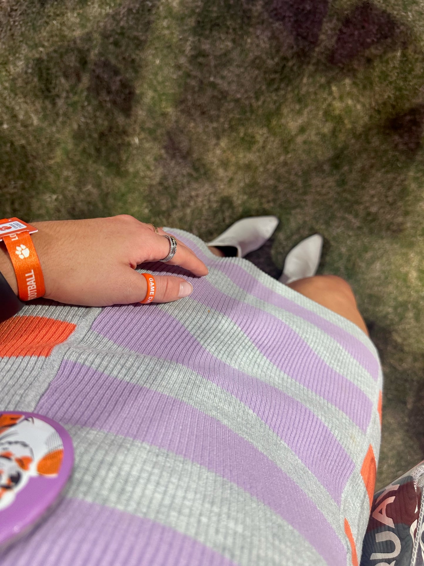 Flip Reversible Game Day / Tailgate Ring Orange