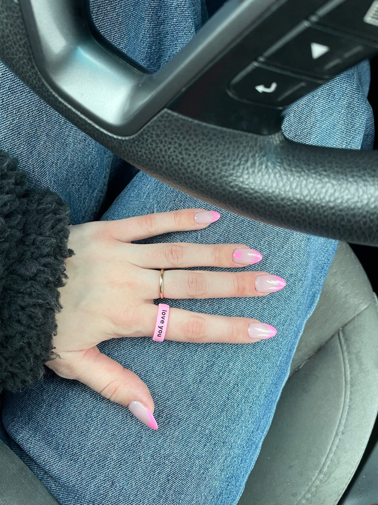 Flip Reversible love you / say it back ring