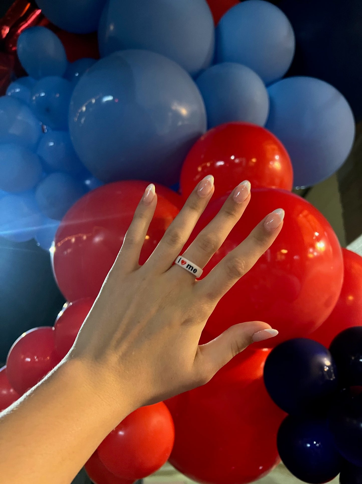 Flip Reversible i❤️me / i❤️u ring