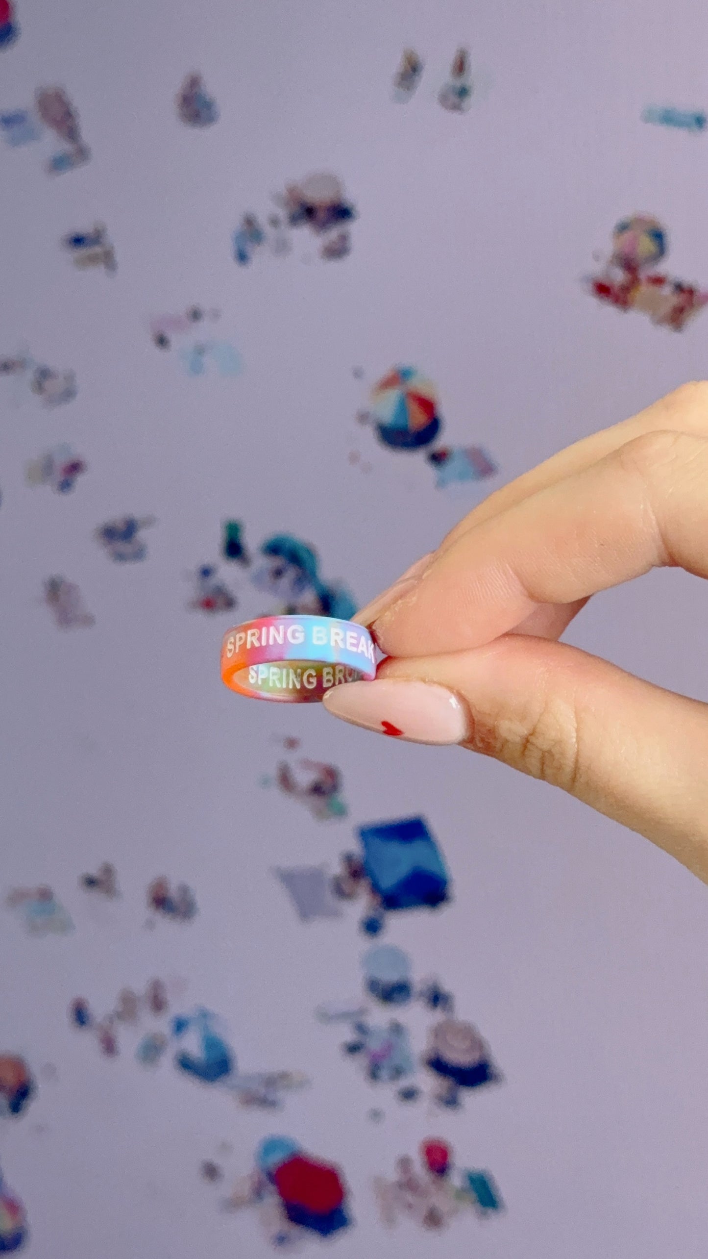 Flip Reversible spring break / spring broke ring