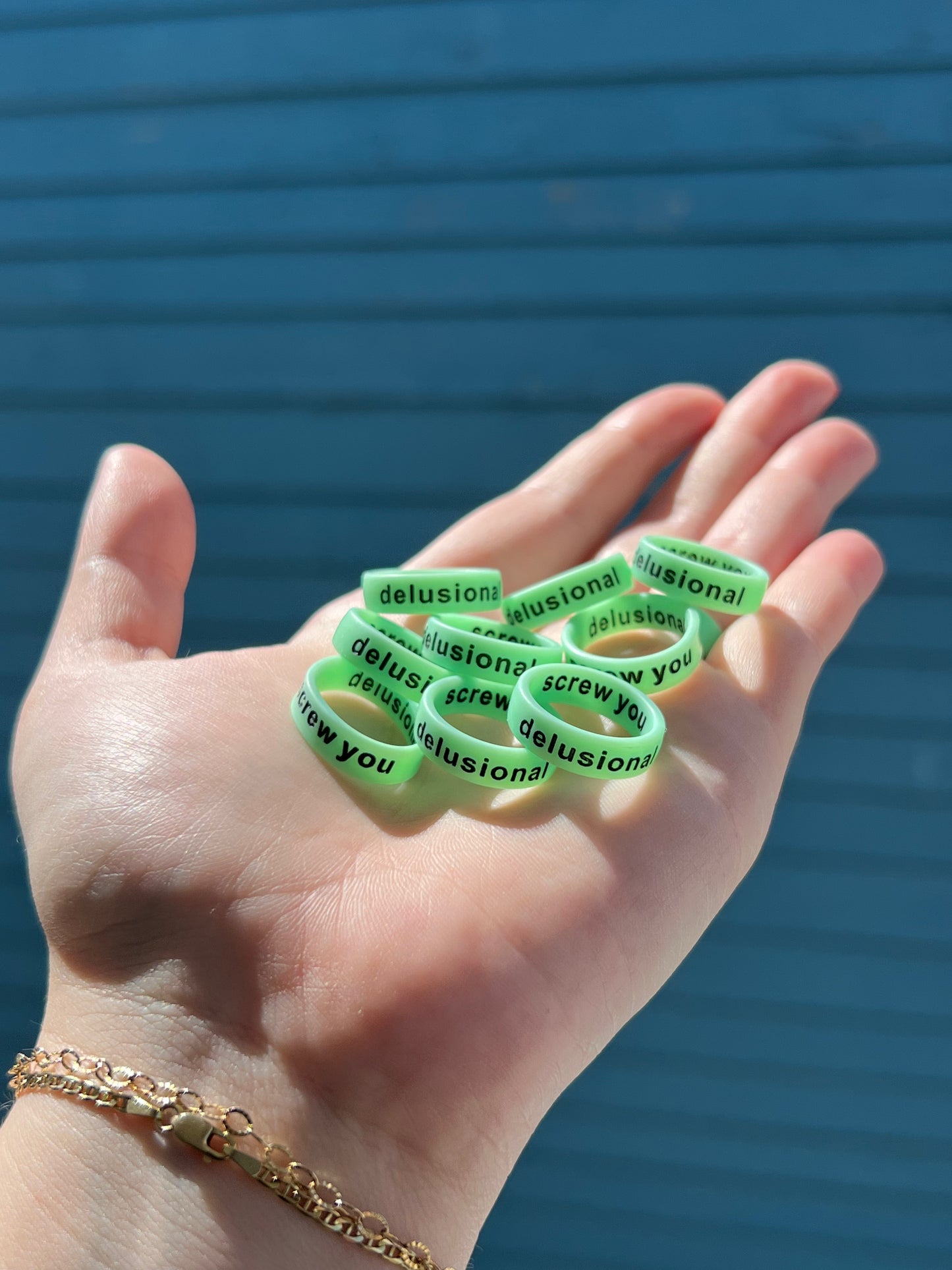 Flip Reversible delusional / screw you ring