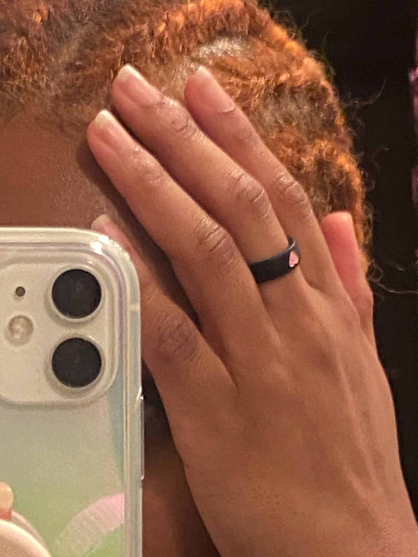 Flip Reversible Pink heart / Always ring