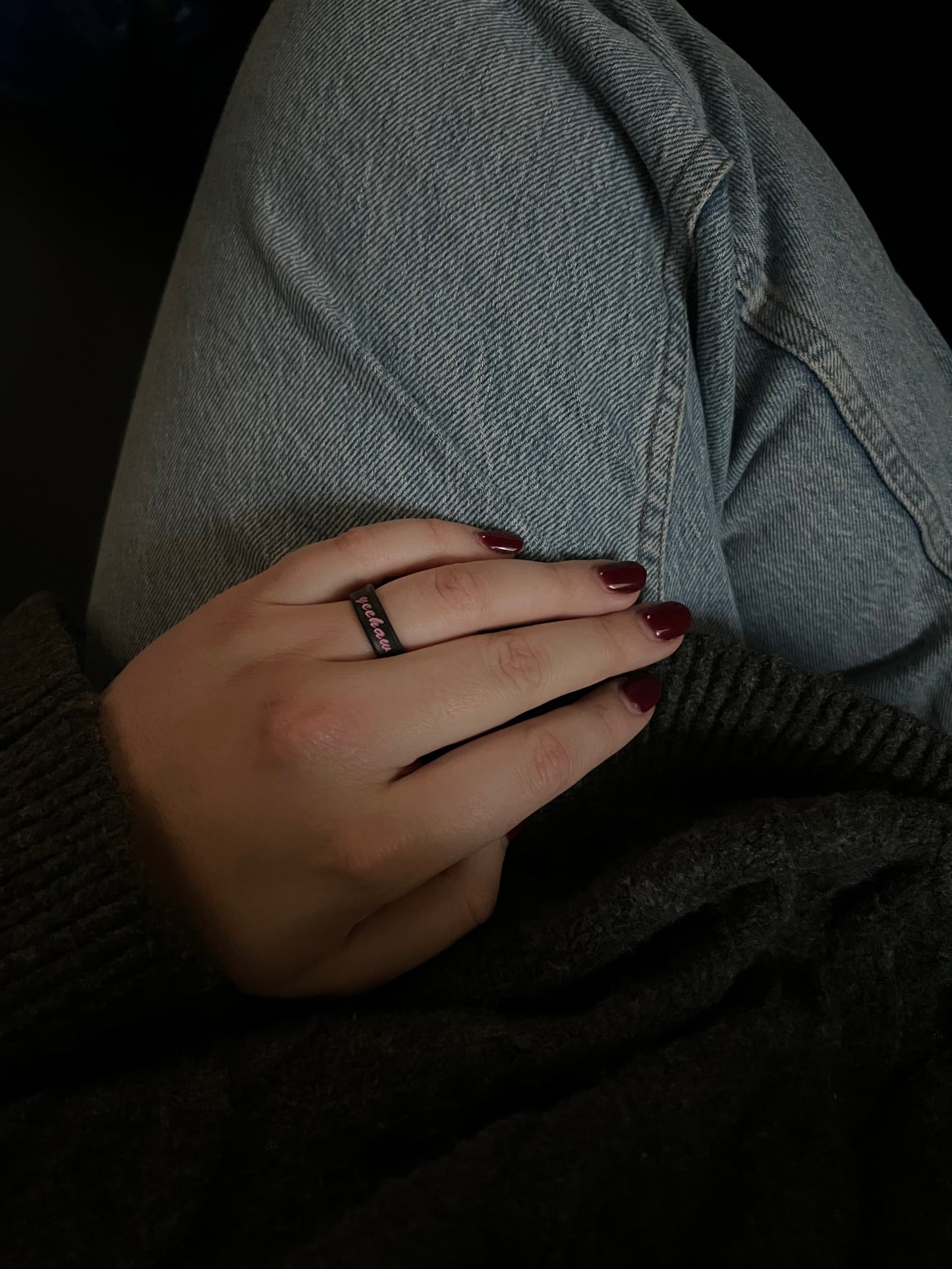 Flip Reversible cowgirl / yeehaw ring