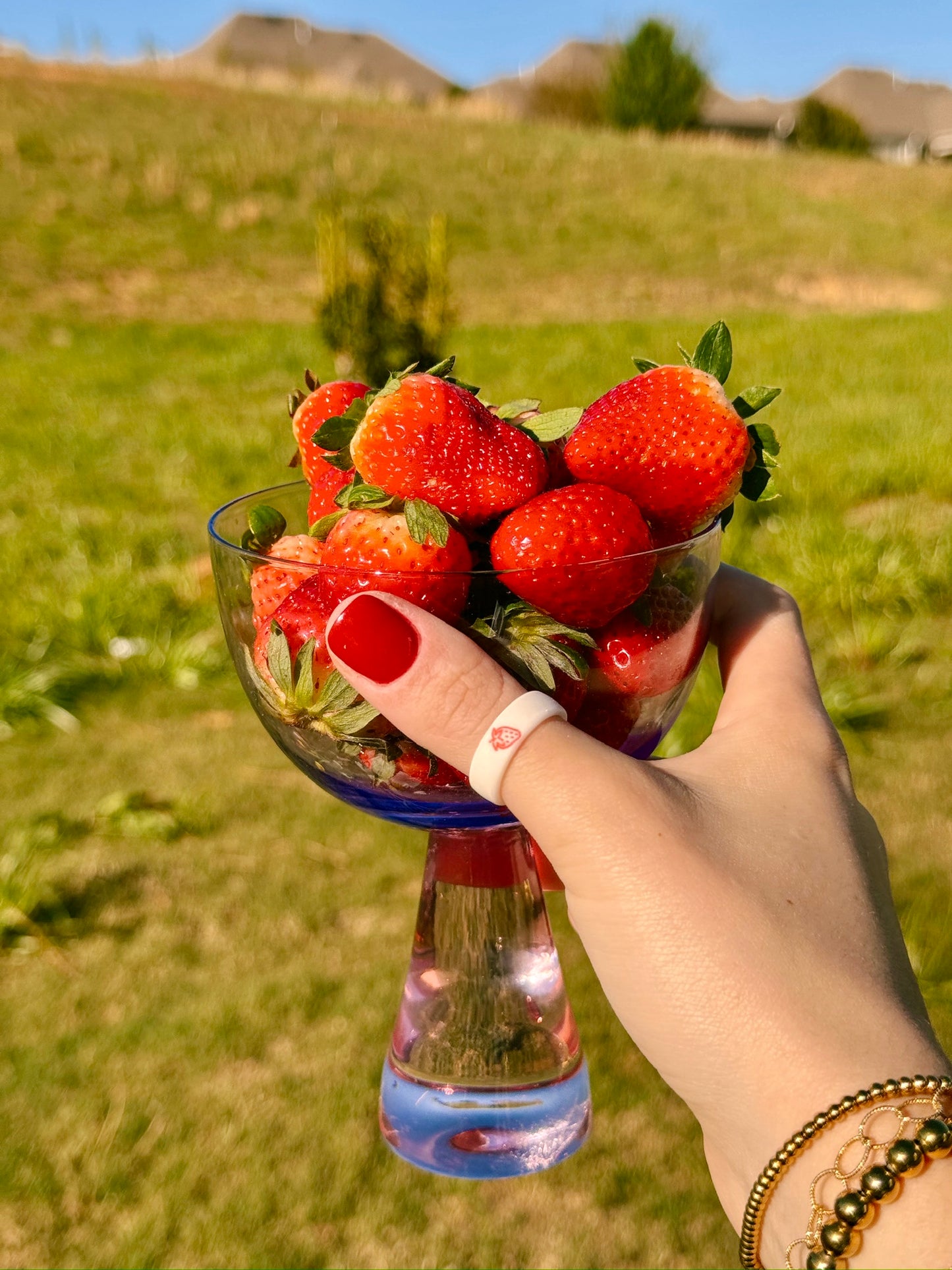 Flip Reversible strawberry / berry sweet ring