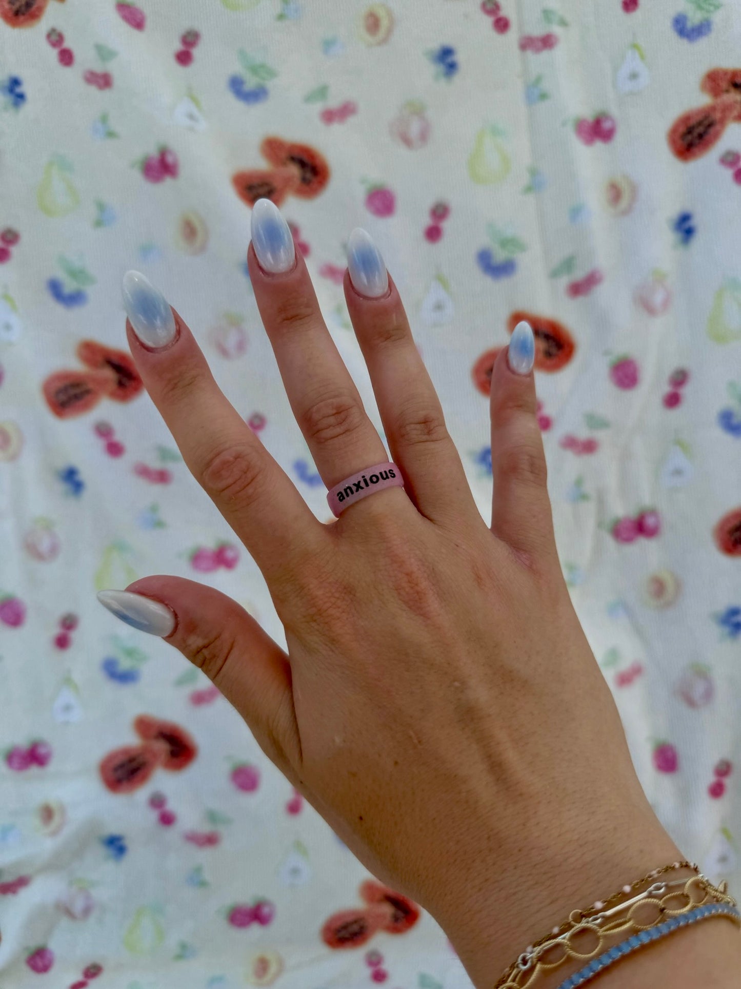 Flip Reversible anxious / stay calm ring