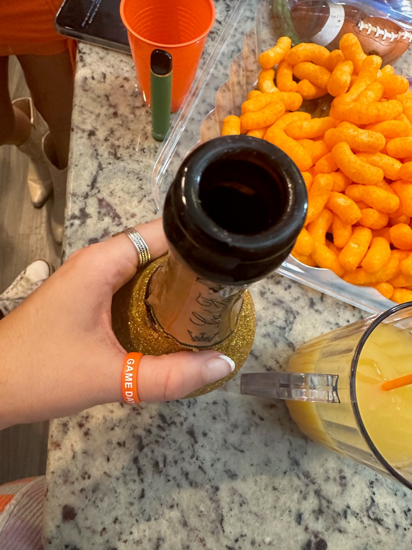 Flip Reversible Game Day / Tailgate Ring Orange