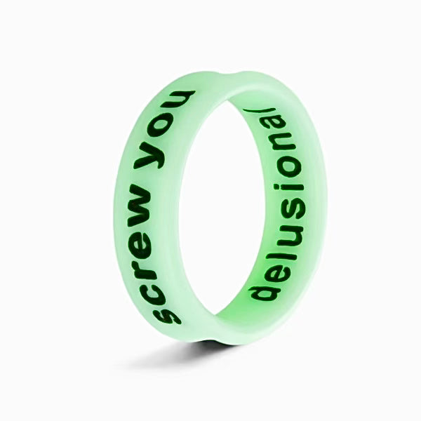 Flip Reversible delusional / screw you ring