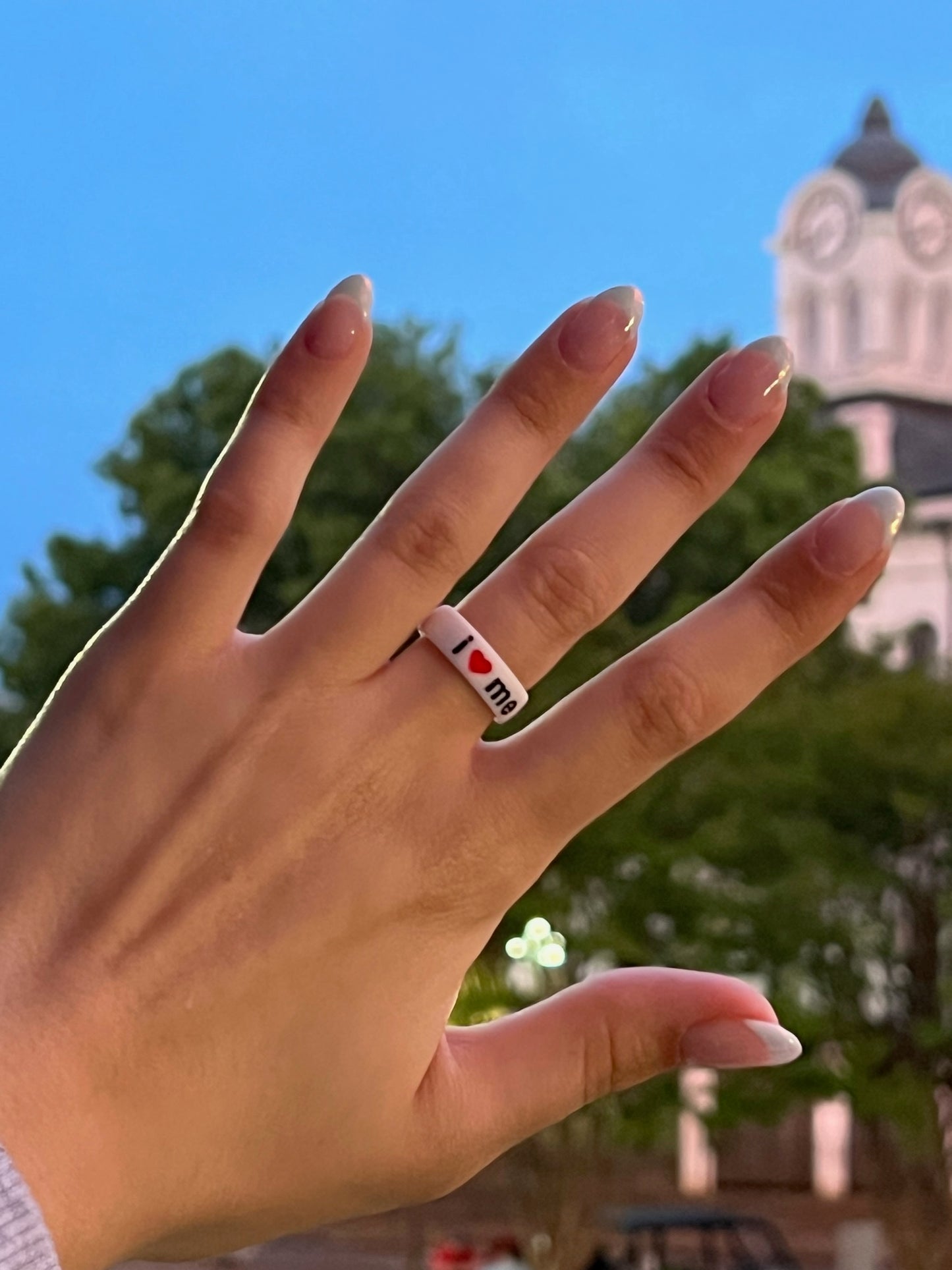 Flip Reversible i❤️me / i❤️u ring