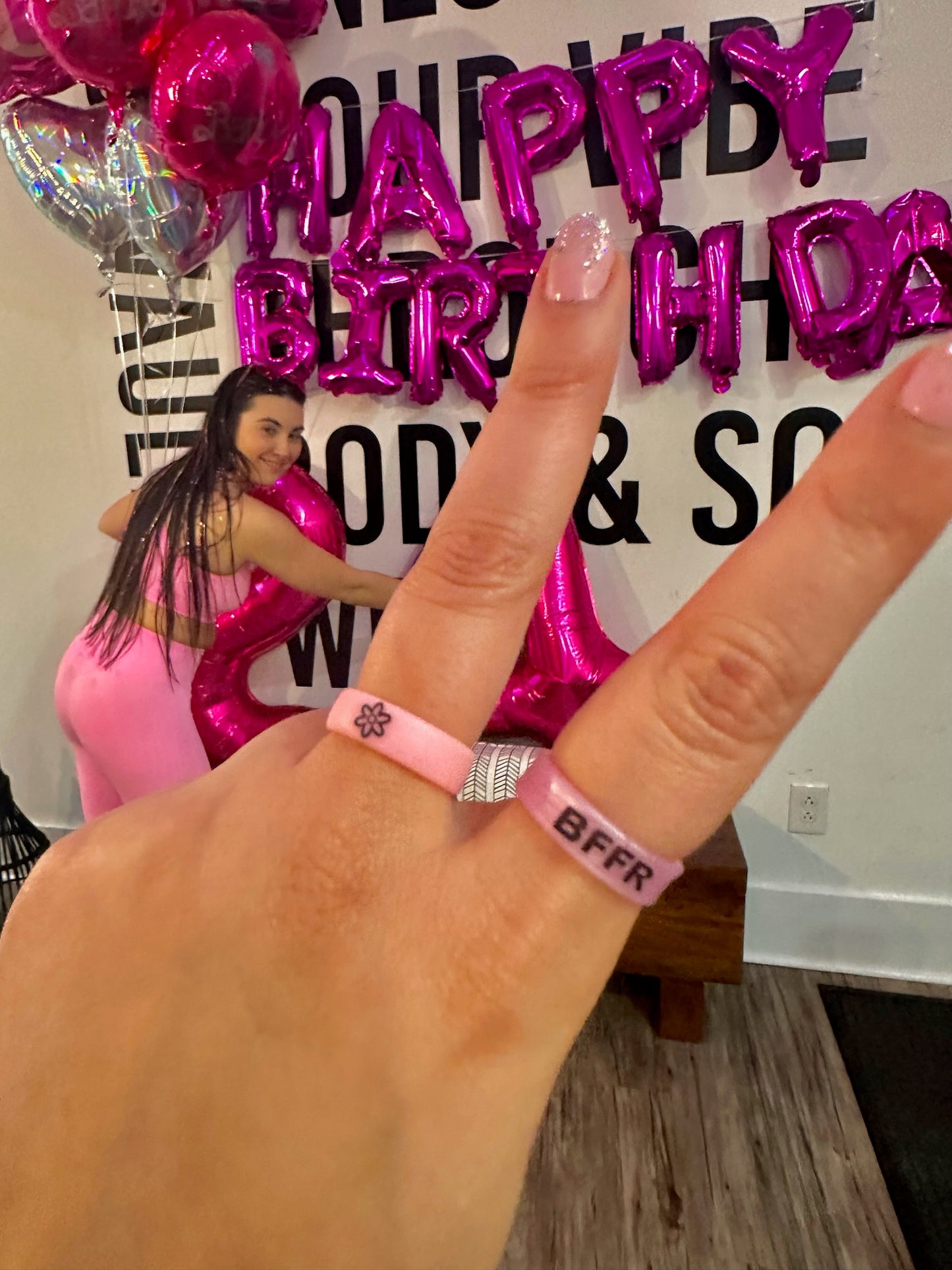 Reversible Flip Flower Power Pink Ring