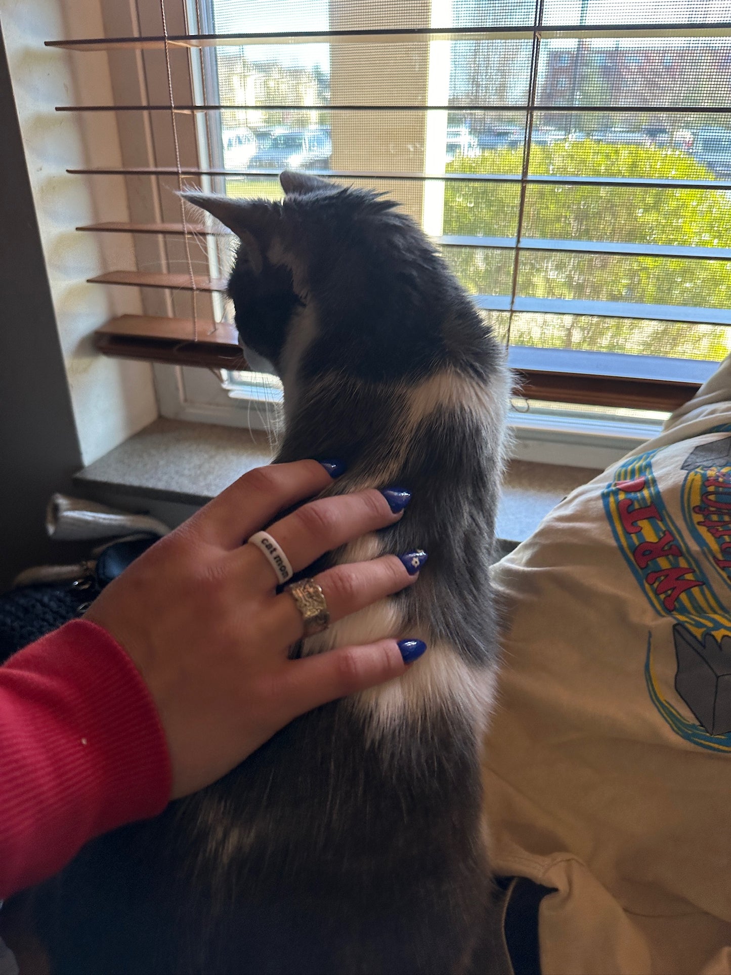 Flip Reversible cat mom / meow ring