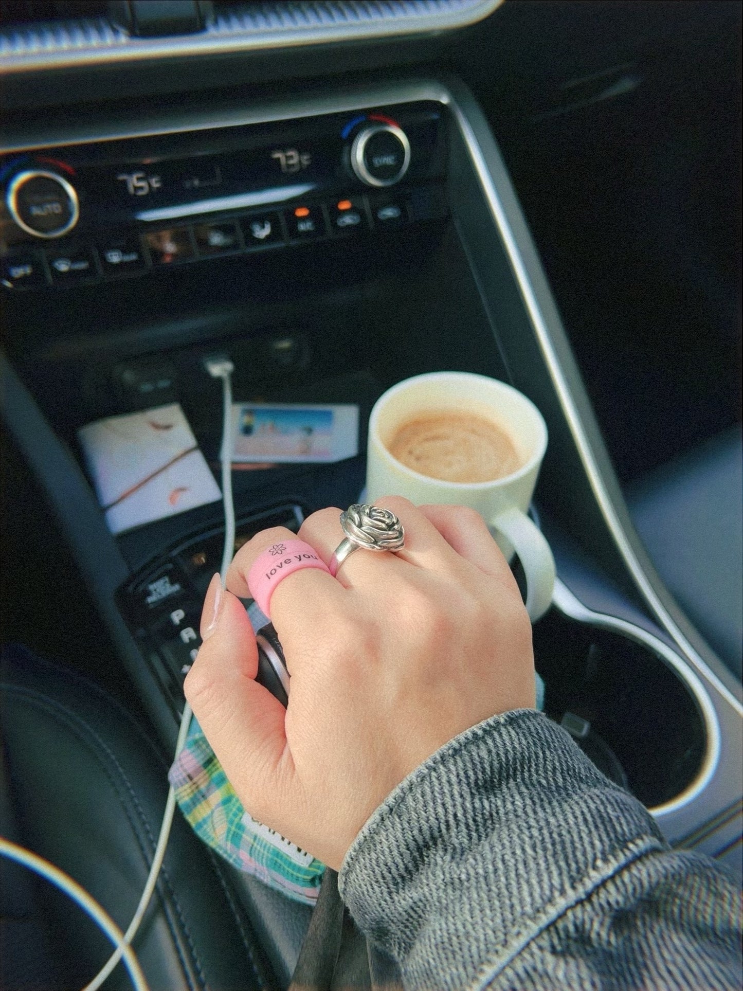 Flip Reversible love you / say it back ring