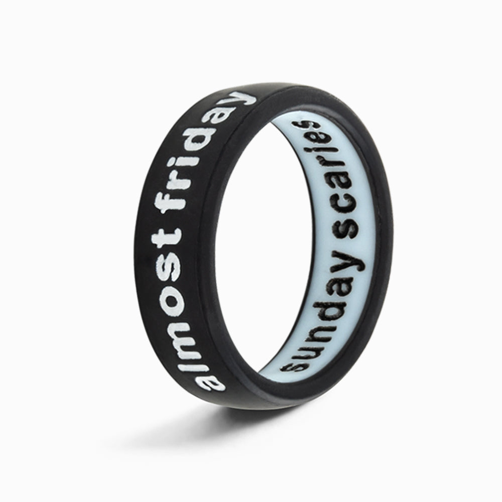 Flip Reversible almost friday / sunday scaries ring