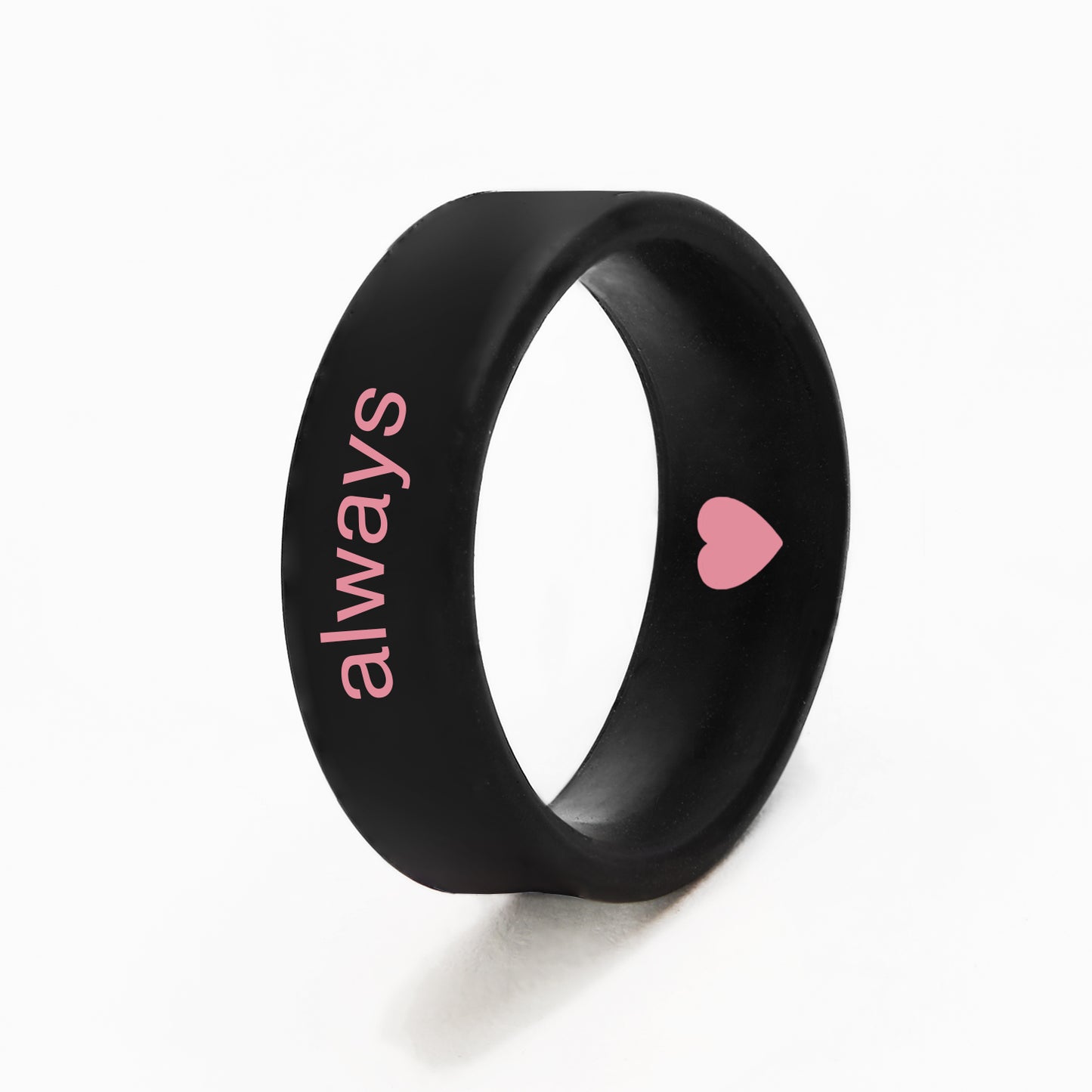 Flip Reversible Pink heart / Always ring