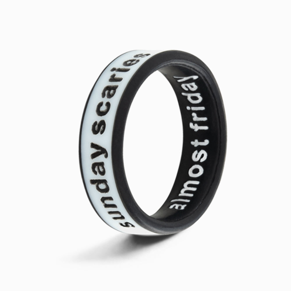Flip Reversible almost friday / sunday scaries ring