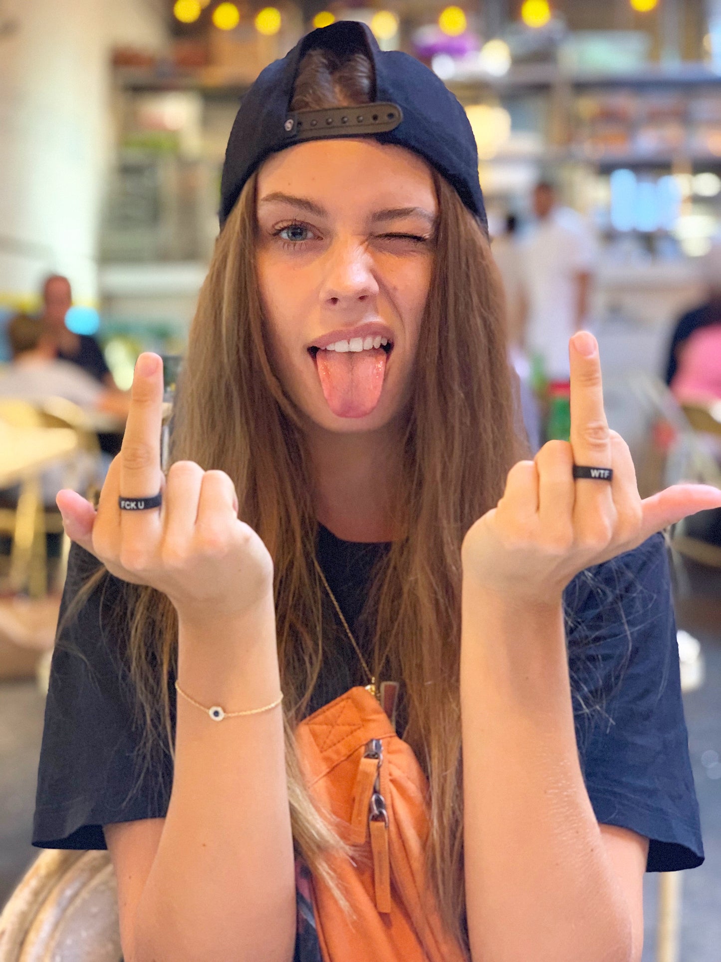 Flip Reversible FCK U / LOVE Ring