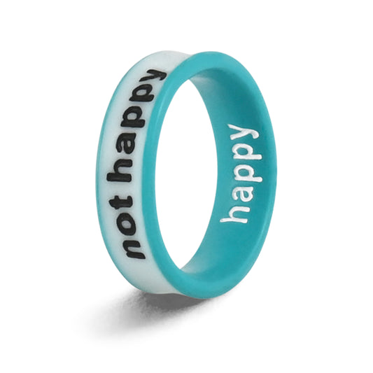 Flip Reversible happy / not happy Ring