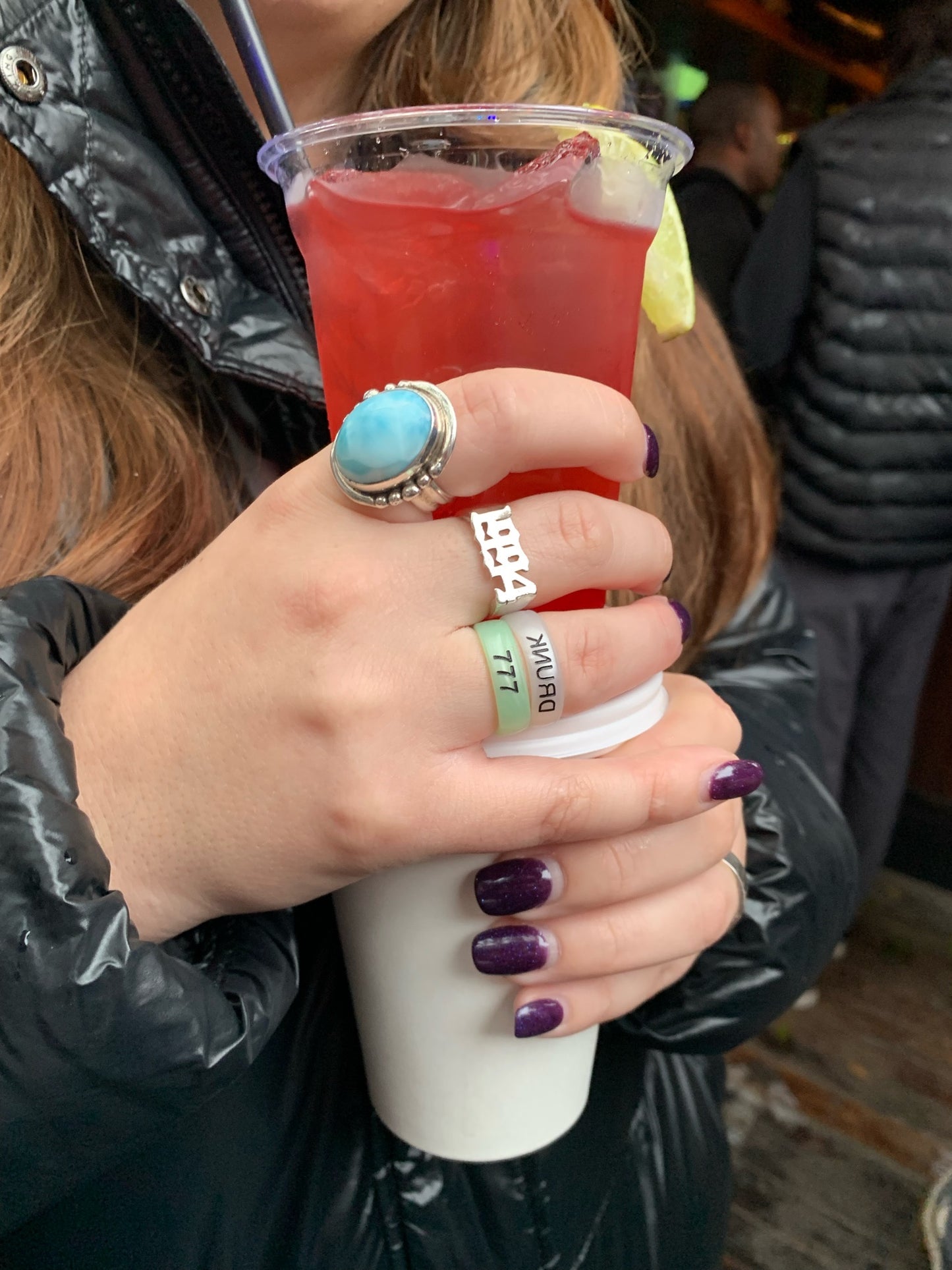 Flip Reversible DRUNK / Buzzed Ring