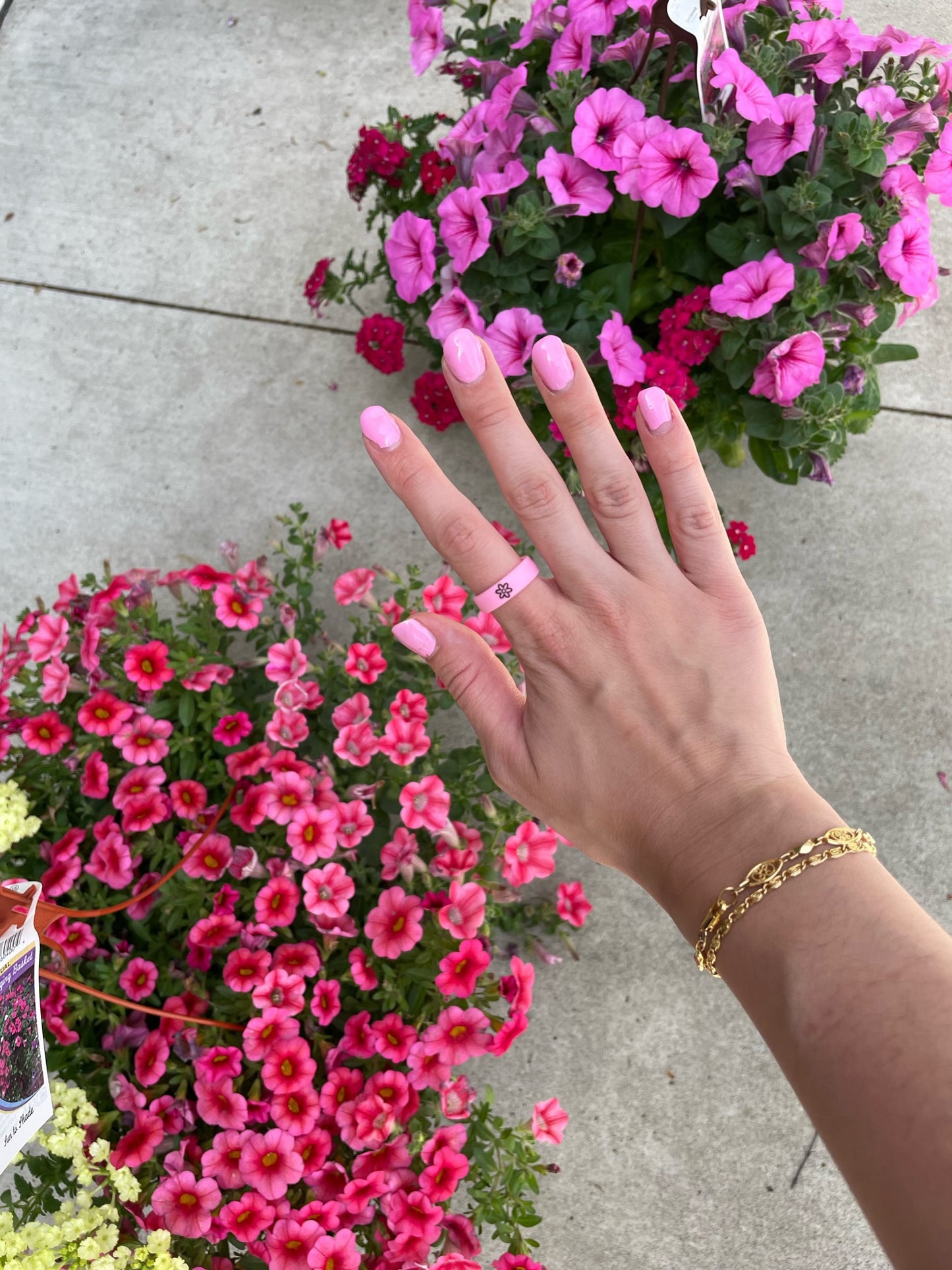 Reversible Flip Flower Power Pink Ring
