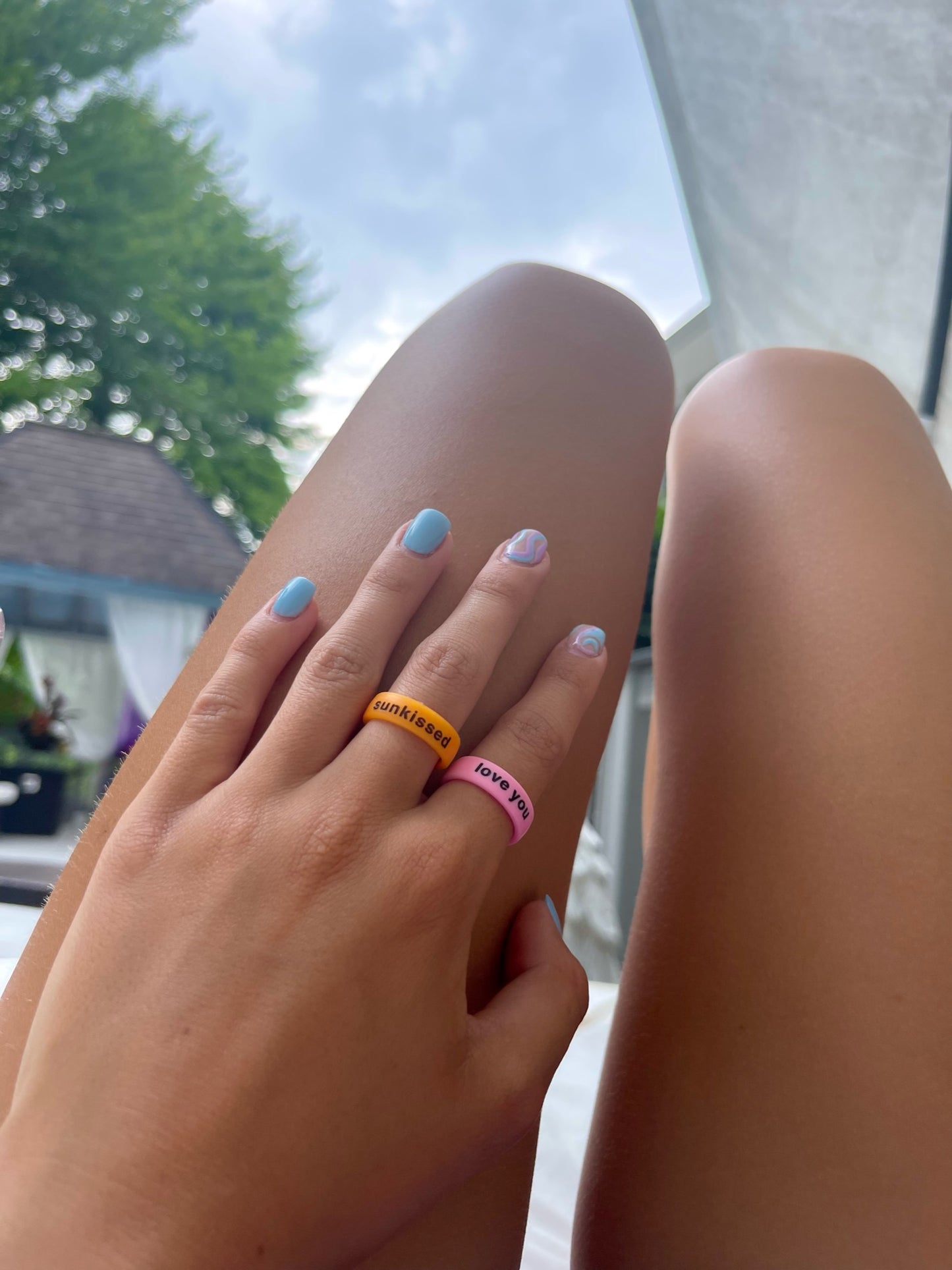 Flip Reversible love you / say it back ring