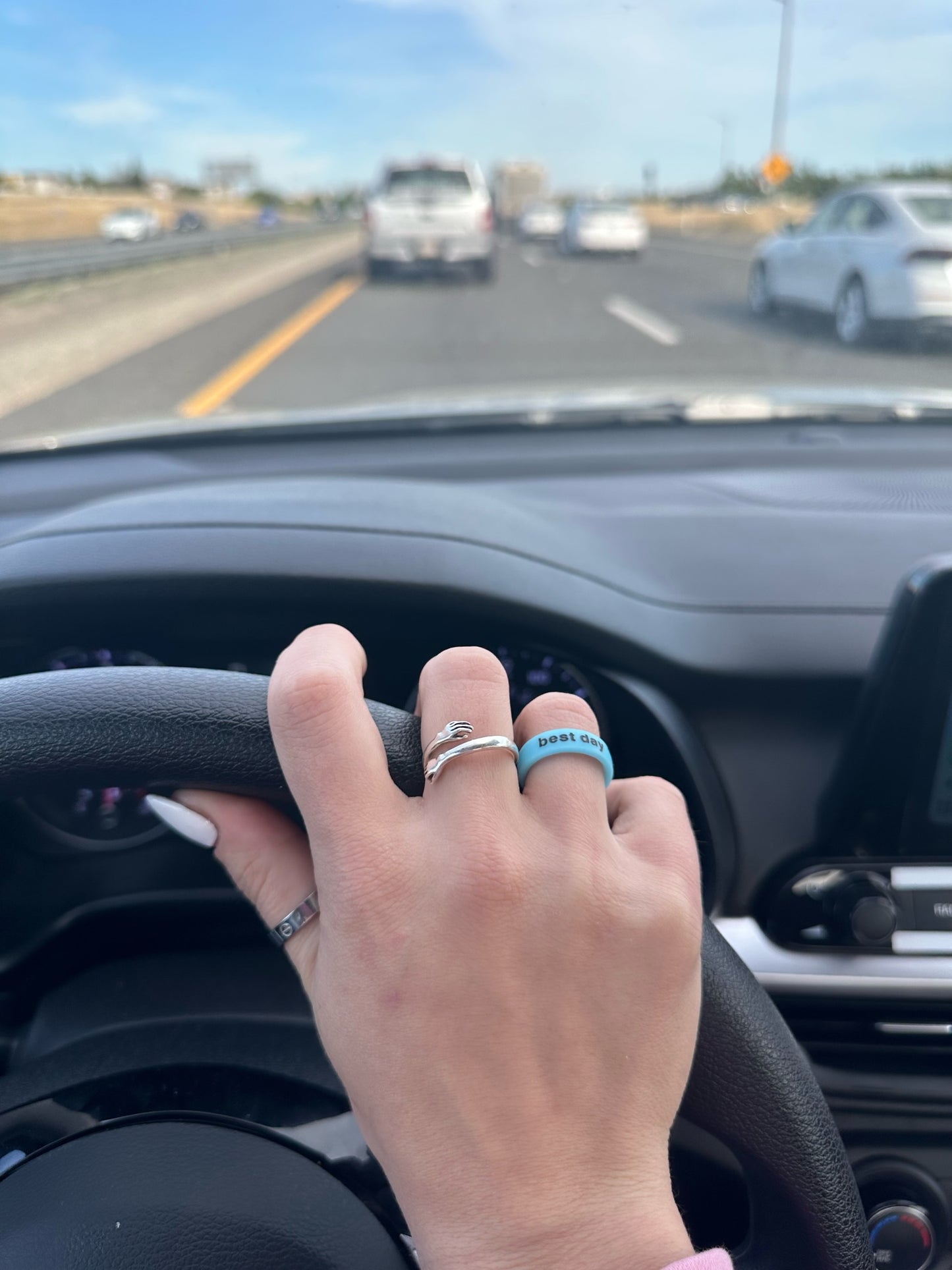 Flip Reversible best day / bad day ring