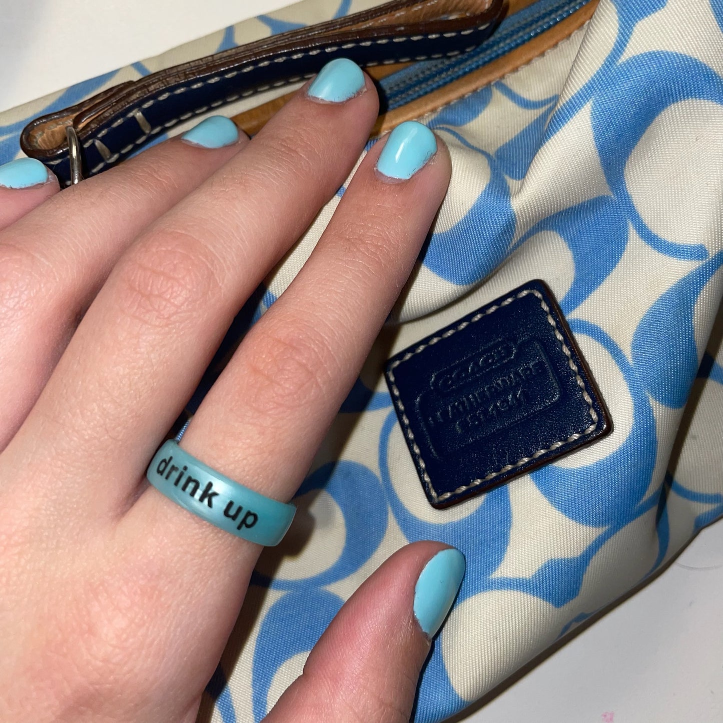 Flip Reversible drink up / hungover turquoise Rings