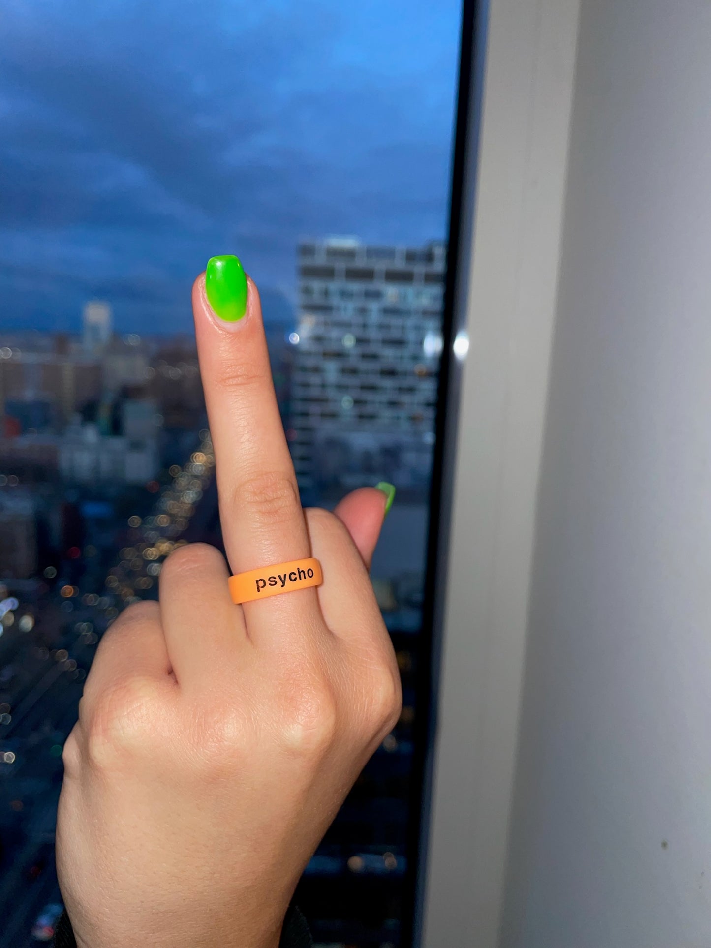 Flip Reversible psycho / sexy Ring