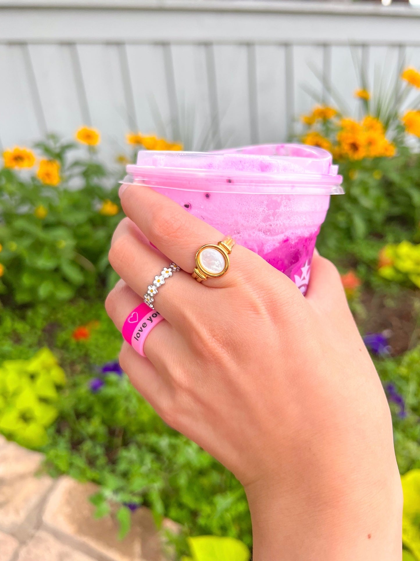 Flip Reversible love you / say it back ring