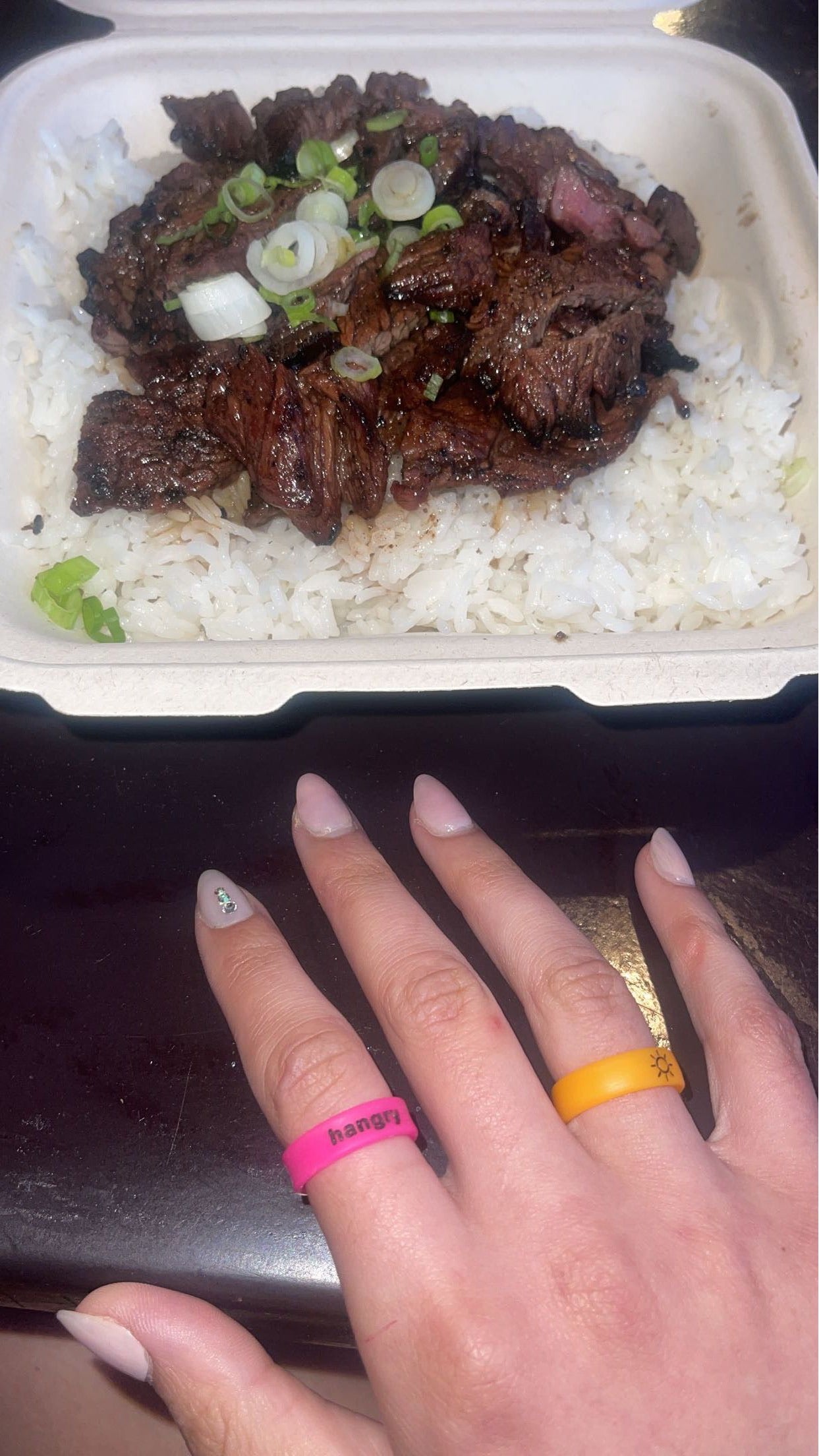 Flip Reversible hangxiety / hangry ring