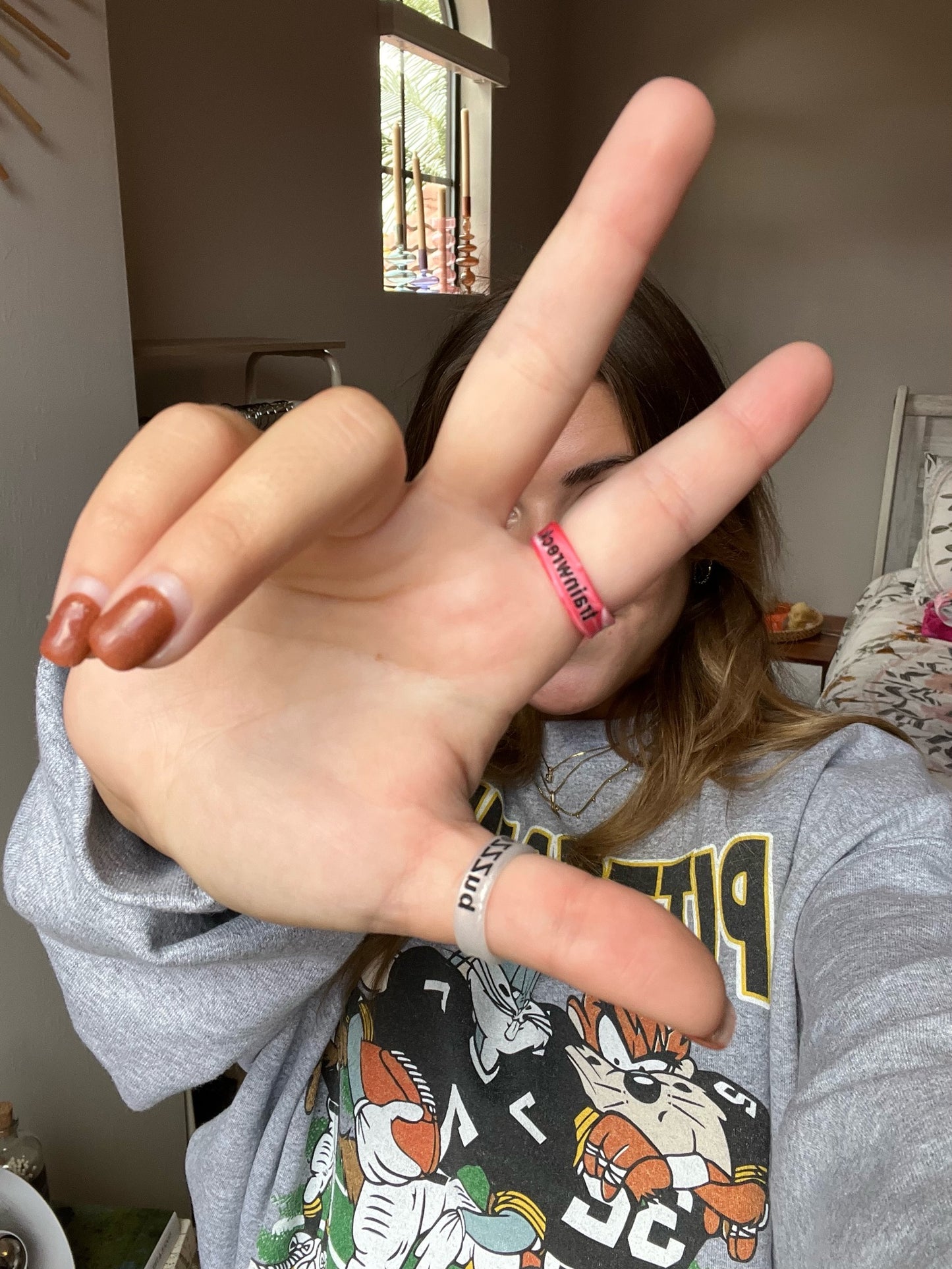 Flip Reversible DRUNK / Buzzed Ring