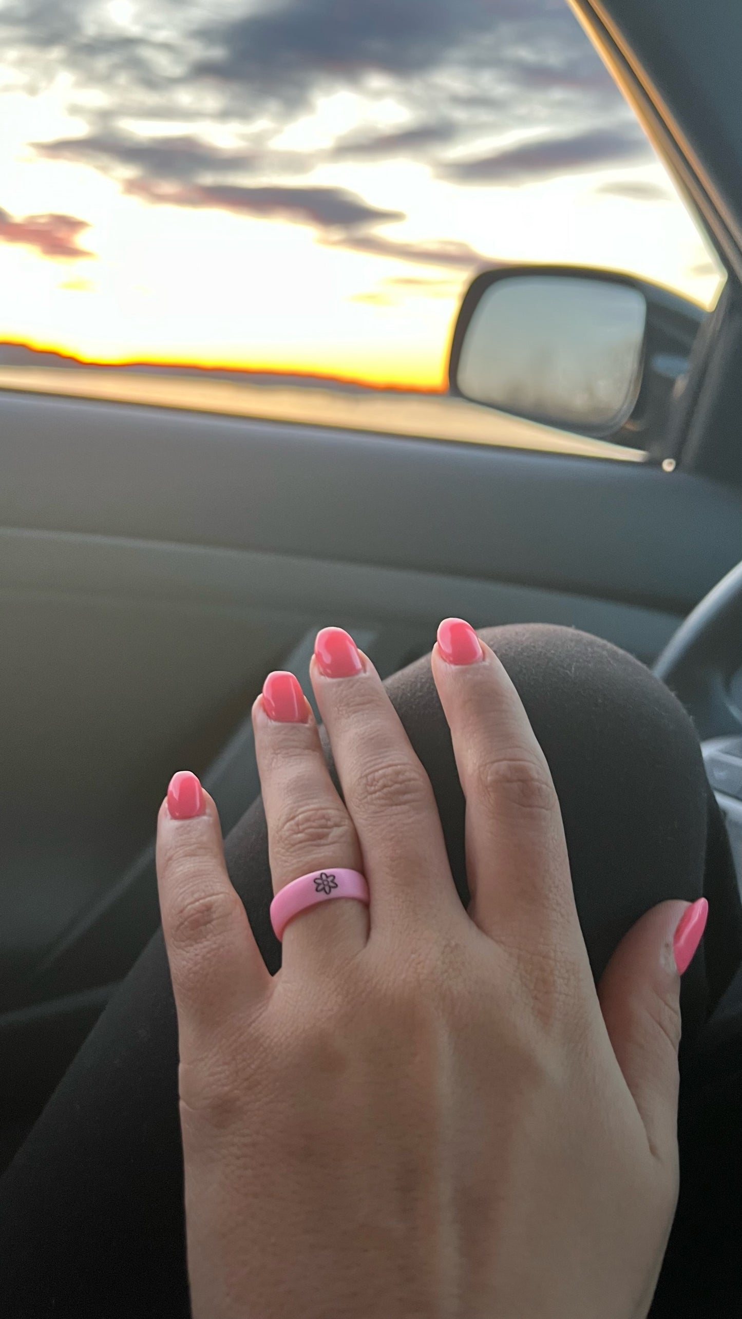 Reversible Flip Flower Power Pink Ring