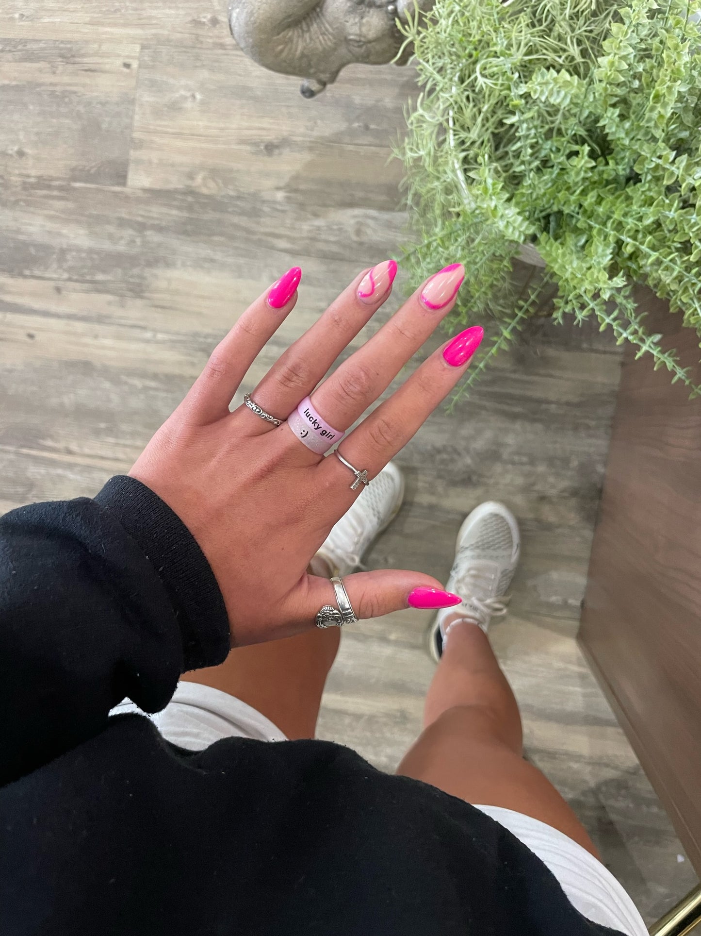 Flip Reversible lucky girl / lucky life ring