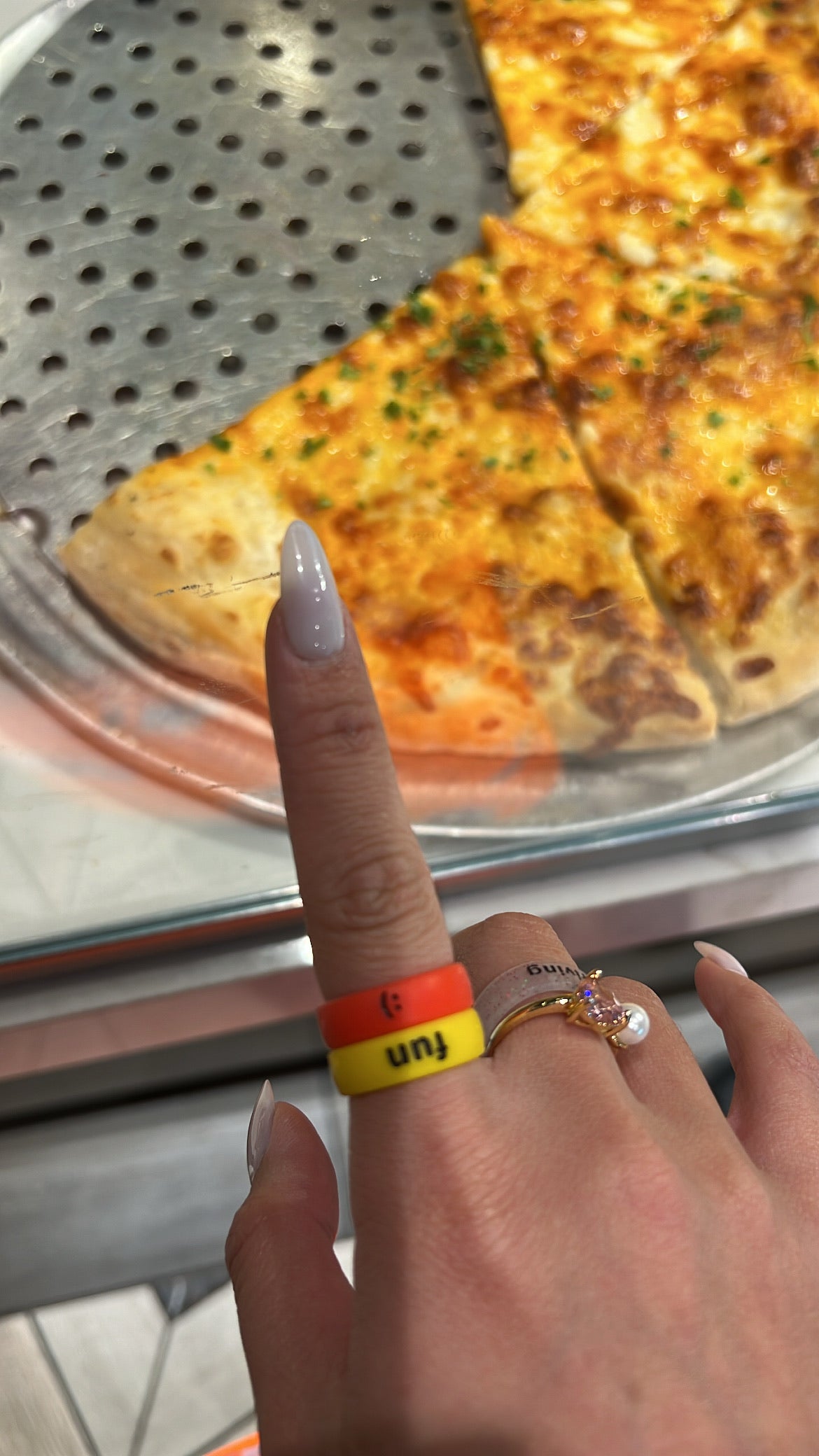 Flip Reversible smile / frown ring hot tamale
