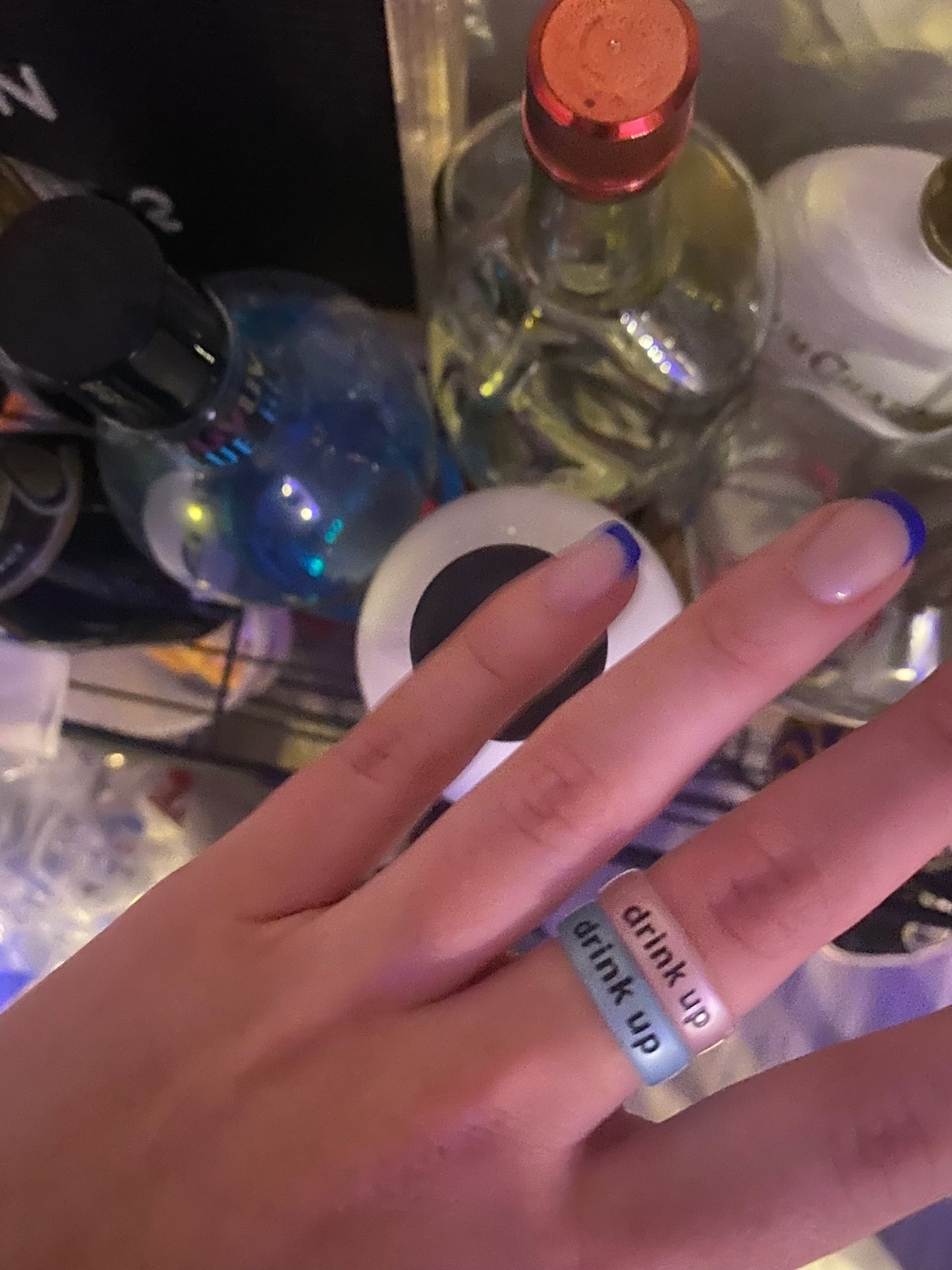 Flip Reversible drink up / hungover turquoise Rings