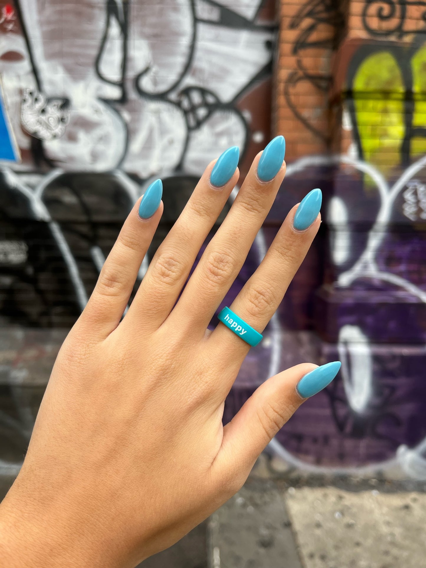 Flip Reversible happy / not happy Ring