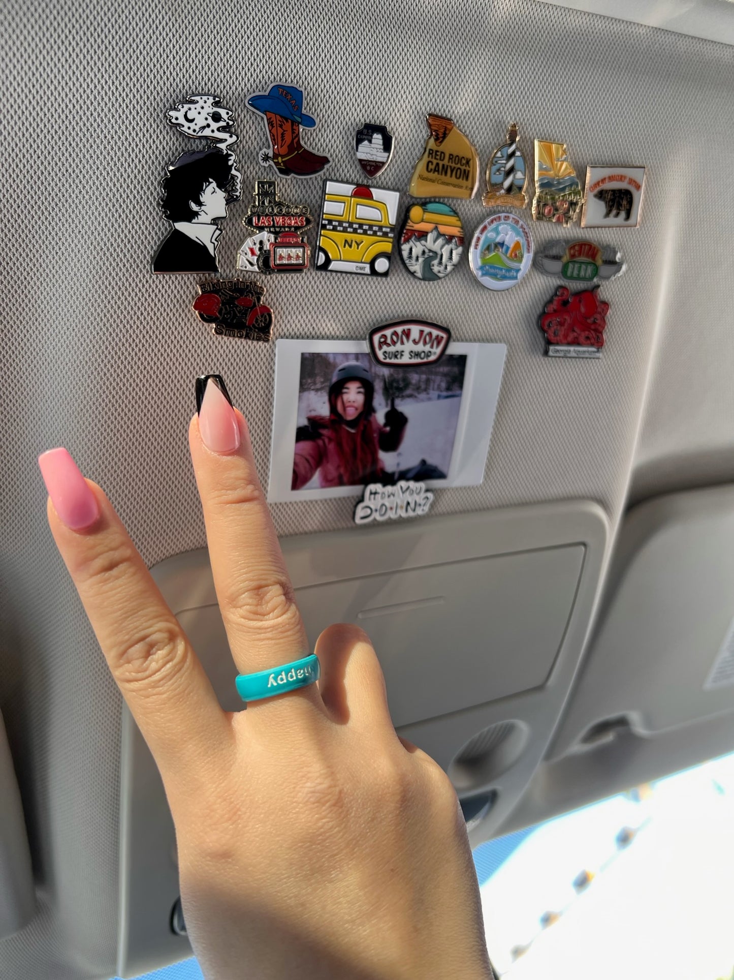 Flip Reversible happy / not happy Ring