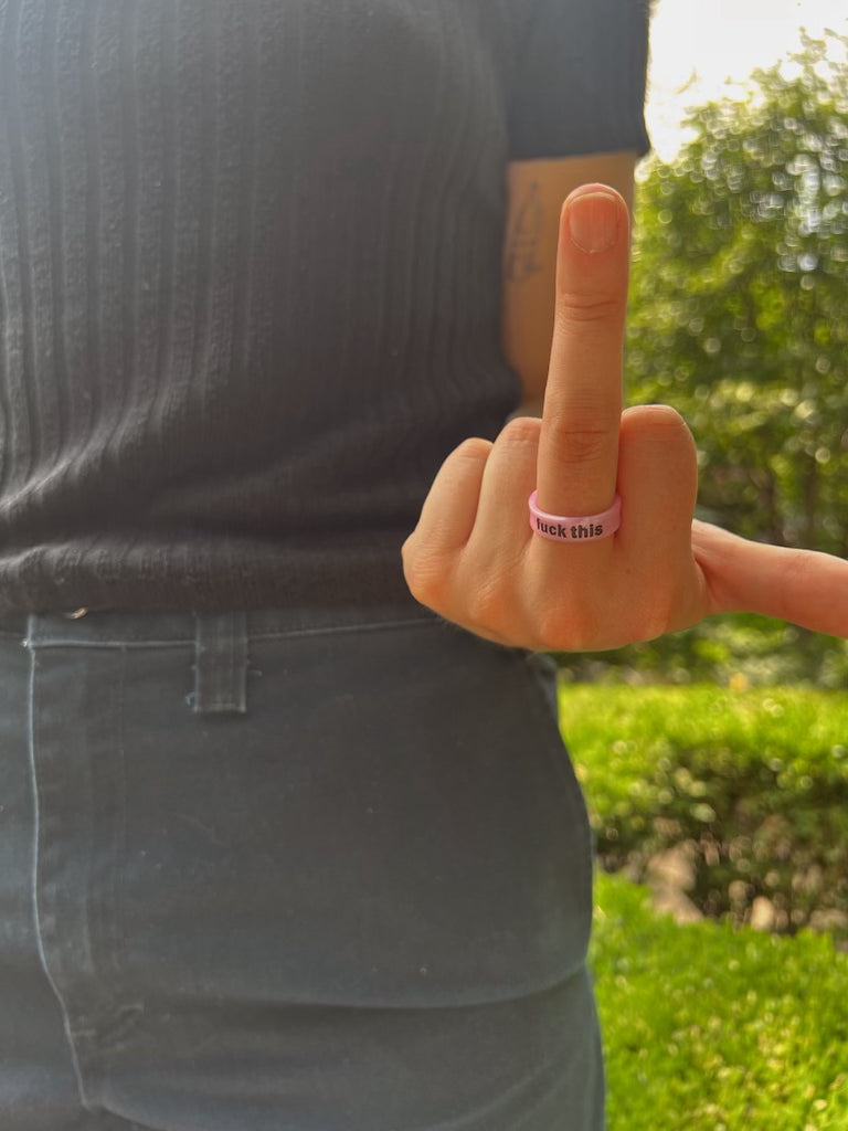 Flip Reversible fuck off / fuck this Ring