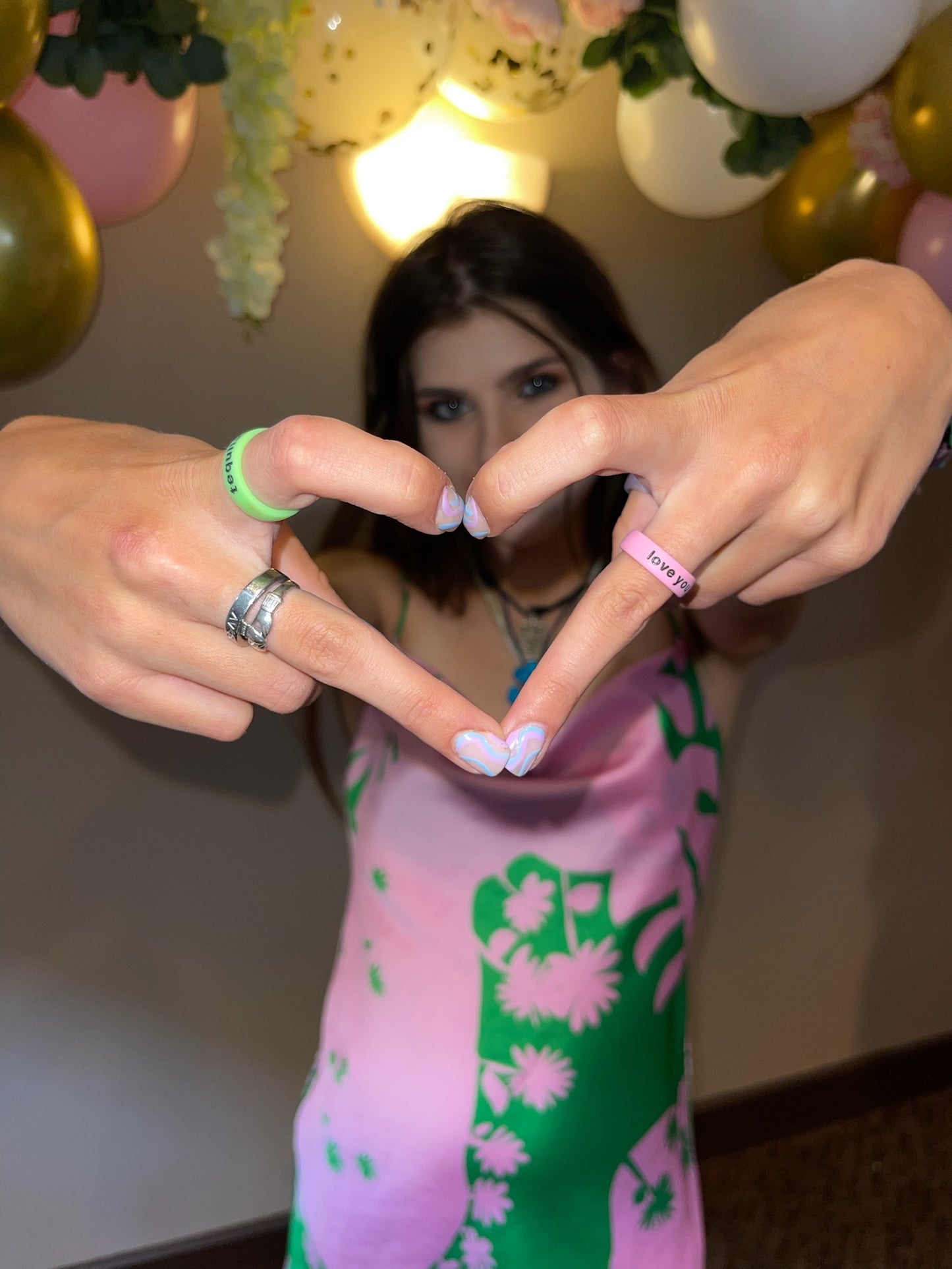Flip Reversible love you / say it back ring