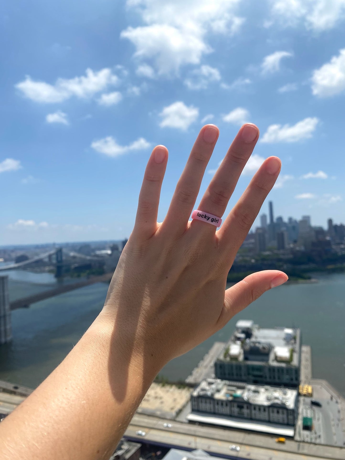 Flip Reversible lucky girl / lucky life ring