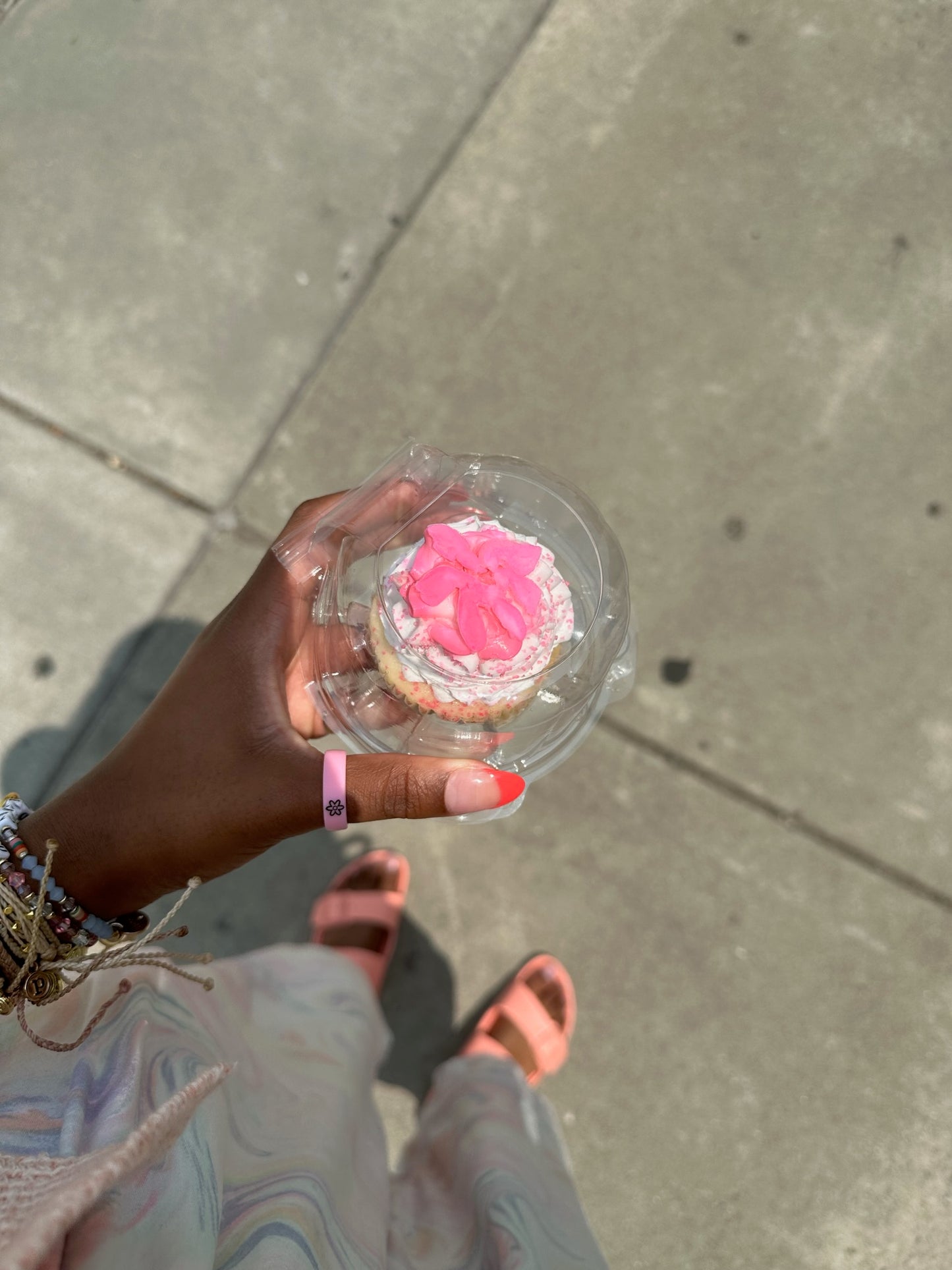 Reversible Flip Flower Power Pink Ring